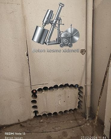 plasik qapı: Beton kəsmə beton deşmə xidməti Karot - HILTI DD 200 / 350 ilə 25 ° — 7