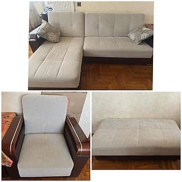 İşlənmiş, Divan, 2 kreslo, Bazalı, Açılan