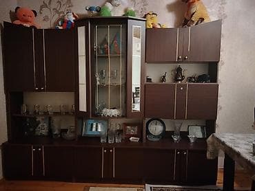 dolab mebel: Qonaq otağı üçün böyük vitrin-divar mebeli - Material: laminat/LDSP — 3