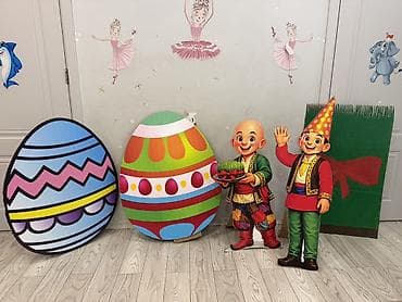 Novruz və bayram dekoru üçün böyük ölçülü karton/foam board fiqurlar — 1