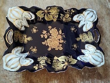 Qara porselen dəstxərcək/tray - Material: yüksək keyfiyyətli porselen — 8