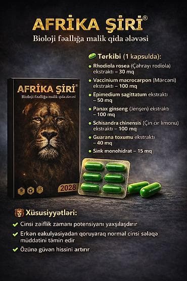 Kosmetika: AFRİKA ŞİRİ – bioloji fəallığa malik qida əlavəsi, yaşıl kapsul — 2
