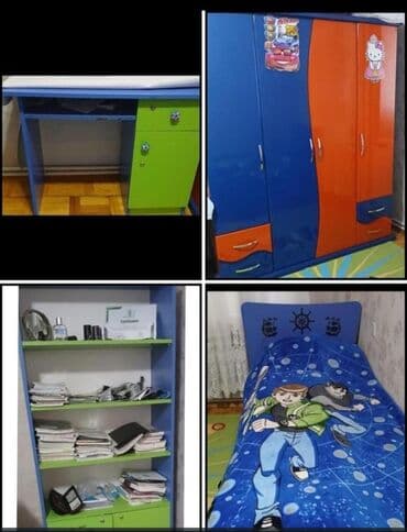 genç odası: Oğlan üçün, İşlənmiş, Təknəfərlik çarpayı — 1