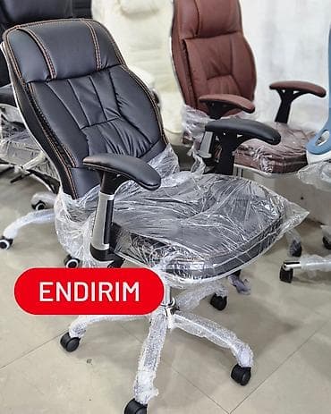 Ofis masaları: Yeni, Təkərli, Qolları tənzimlənir, Dəri — 10
