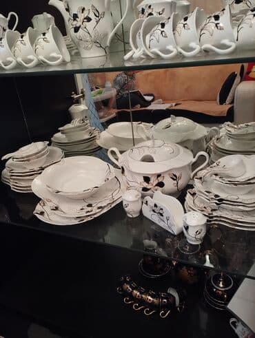 Nahar dəsti, rəng - Ağ, Farfor