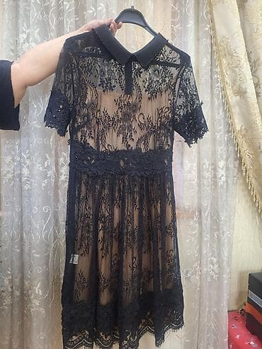 Qadın üçün zərif krujeva don. Model qara rəngdədir və iç hissəsində — 2