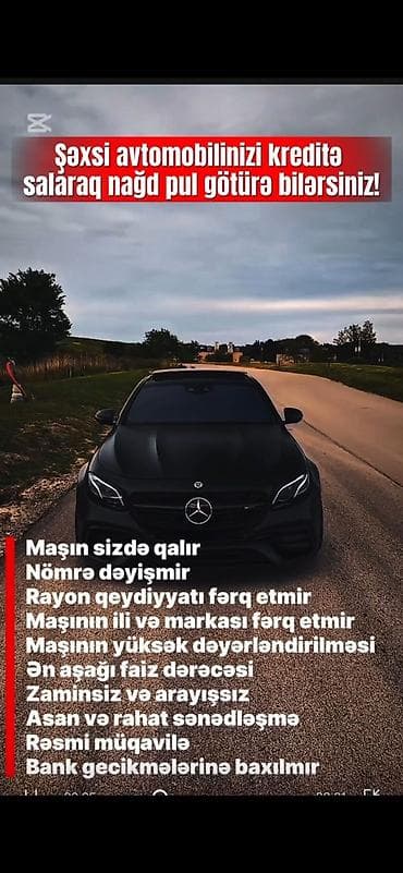 avto təlim: Xidmət: Şəxsi avtomobilinizi girov qoyaraq nağd pul əldə etmə imkanı — 1