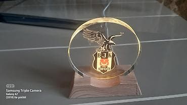 dekor agaclar: Məhsul: 3D Creative Visualization Lamp – BJK loqolu işıqlı dekor — 2