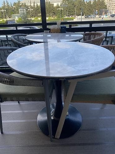 televizor mebelleri: 12ededdir masa Kafe/restoran üçün masa üstləri və ayaqları - Üst — 3