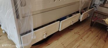 столик на кроватку: Beşik-dolab dəsti - Rəng: krem/şampan tonları - Material: MDF/taxta — 4