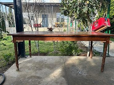 taxta stullar: Stol-150 AZN Stul biri-40 azn Taxta yemək/bağ masası - Material: tam — 6