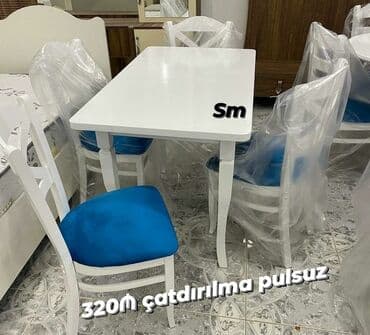 boyama seti: Mətbəx üçün, Yeni, Açılmayan, Dördbucaq masa, 4 stul — 1