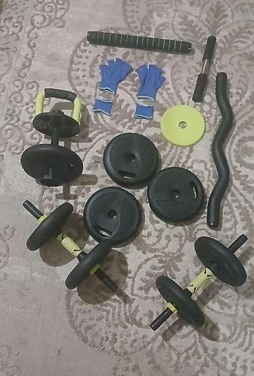 Ev üçün çoxfunksiyalı fitnes dəsti Tərkibi: - 3 ədəd yığıla bilən