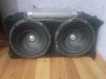 korpuslar: Kenwood iki ədəd subwoofer + gücləndirici seti - Brend: Kenwood — 1