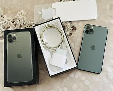 iphone 12 pro 2 ci el: IPhone 11 Pro Max, 64 GB, Matte Midnight Green, Simsiz şarj, Face ID, Sənədlərlə — 2