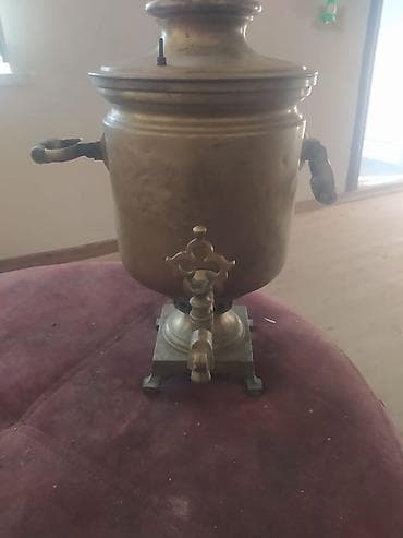 Qədim samovar, 1920 il, Latun, Vəziyyəti: Əla