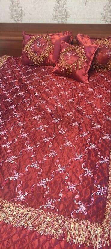 deve yünü yorgan: Yataq üçün Qaşlı rəng - Qırmızı Yataq örtüyü — 7