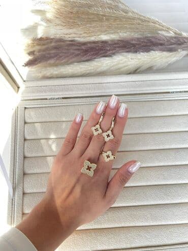 toy nişan xoncaları: Qadın zinət əşyaları dəstləri – müxtəlif modellər - Dördbuta (yonca) — 10