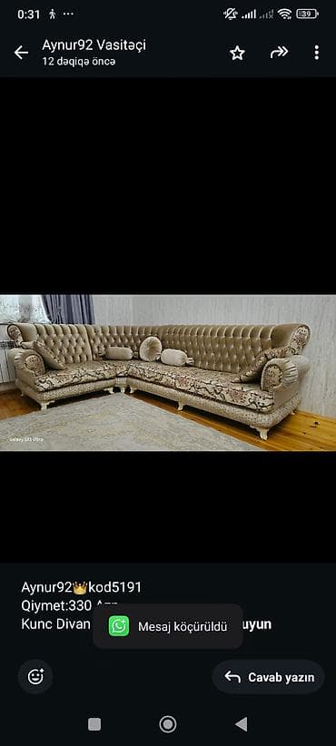 Künc divan lalafo.az -da Künc divan