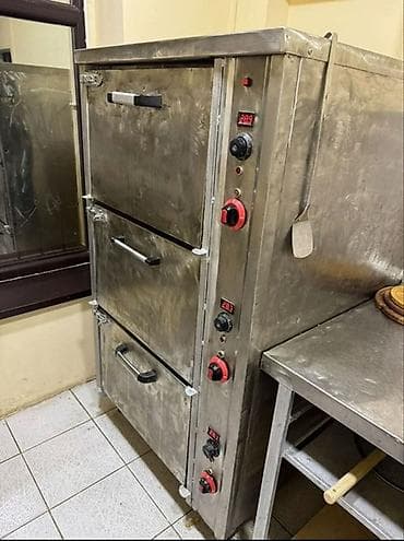 Çörək pizza sobası 1200₼ 3gözlü 3faza Bakı 0006 zeyno♥️ Peşəkar