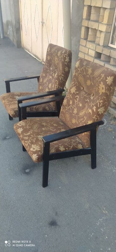 firlanan stullar: Qədimi kreslolar saqlamdi cütü — 3