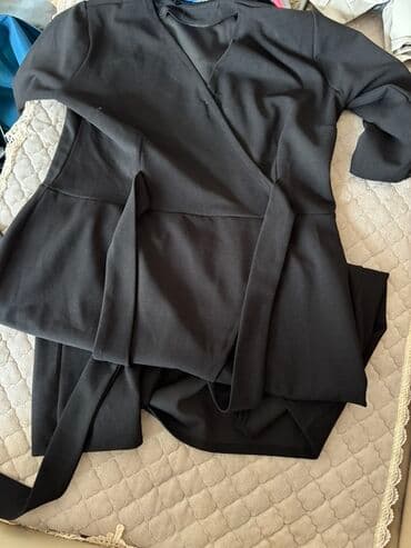 женские костюмы с юбкой: Qadın geyim dəsti - Qara klassik don: dizdən aşağı uzunluq, qolu — 2