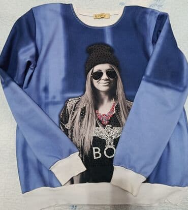 qadın sviterləri batal: Sviter, S, rəng - Mavi — 1