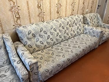 divan və kreslo: Mebel dəsti – 1 divan + 2 kreslo - Tərkib: uzun üçnəfərlik divan və — 4