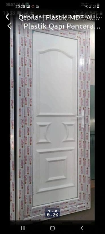 plastik gapi: Yeni Plastik qapı Zamok ilə, Zəmanətli, Pulsuz quraşdırma, Pulsuz çatdırılma, Ödənişli çatdırılma, Rayonlara çatdırılma — 23