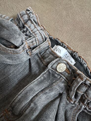 Джинсы и брюки: Цвет - Серый, Джинсы, Zara Kids, Для девочек, 3 - 4 года — 3