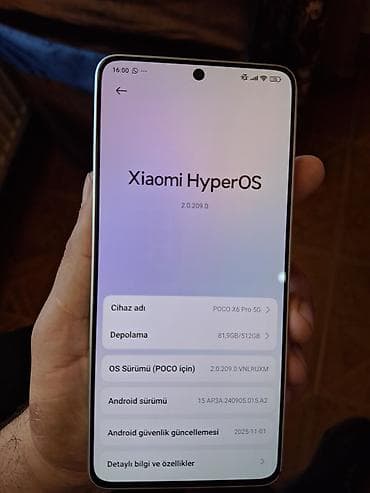 vector robot qiymeti: Poco X6 Pro 5G, 512 GB, rəng - Bej, Düyməli, Face ID, Sənədlərlə — 3