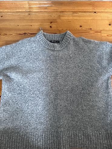 kişi koftası: Məhsul: Boz trikotaş sviter - Model: Classic crew-neck (yuvarlaq — 1