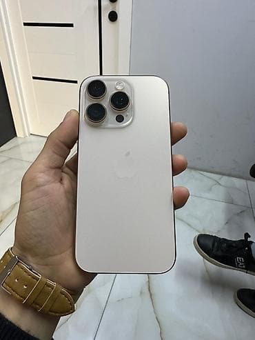 iphone 17 pro max qiymət: IPhone 16 Pro, 128 GB, Matte Gold, Zəmanət, Simsiz şarj, Face ID — 2