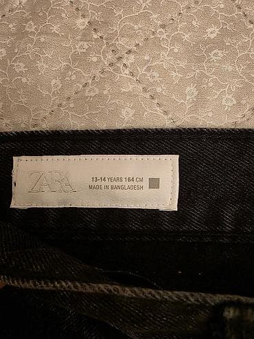 Детская одежда и обувь: ZARA uşaq/genc cins şalvarı - Model: Slim Fit - Ölçü: 13–14 yaş, 164 — 3