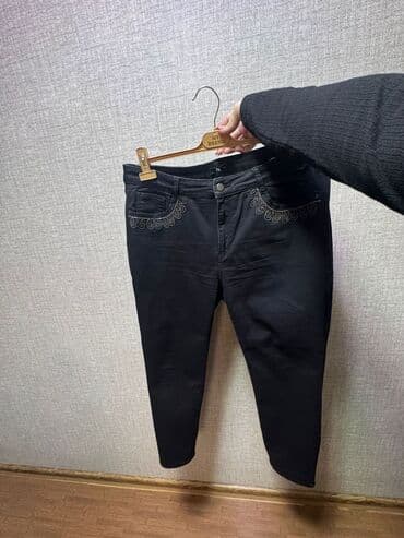 kətan şalvar qadın: Qadın şalvarları seti - Model 1: Tünd boz, klassik kəsim. Ön qat — 2