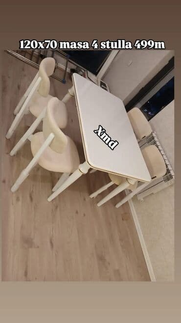 Mətbəx üçün, Yeni, Açılmayan, 4 stul