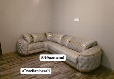 mətbəxt künc divan: Künc divan, Yeni, Açılan, Bazalı, Parça, Şəhərdaxili pulsuz çatdırılma — 1