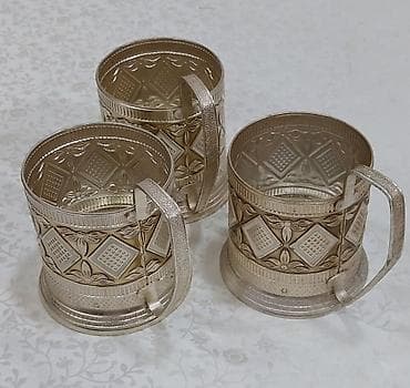Podstakanik stəkan altlığı подстаканник, sovet istehsalı, material — 6