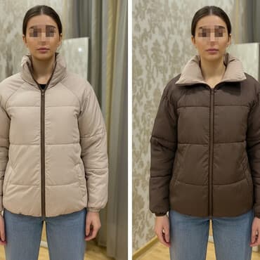 Maskivadan alinib ✅ - Qadınlar üçün ikitərəfli qısa qış gödəkçəsi -