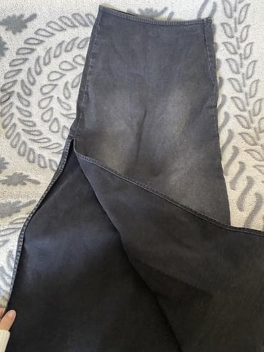 Midi Ətək, Bershka, Cins, XS, 2XS — 1