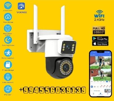 təhlükəsiz kamera: Wifi Camera 8MP Ultra HD İki Linzalı, Tam Rəngli Gecə Görüşü, PTZ, Su — 2