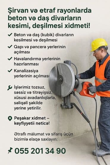 Azərbaycanin istənilən regionda kəsinti söküntü işləri həyata