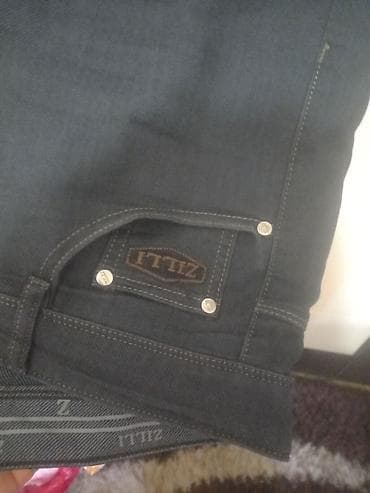 kişi geyimi: İTTİZ markalı tünd-mavi cins şort - Material: qalın denim (cins) — 2