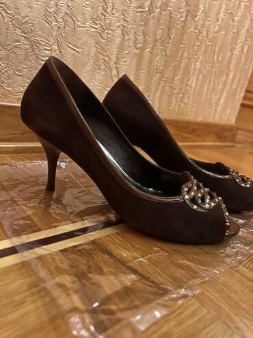 nabuk sapaskiler: Tuflilər, Ölçü: 37, rəng - Qəhvəyi, Yeni — 4