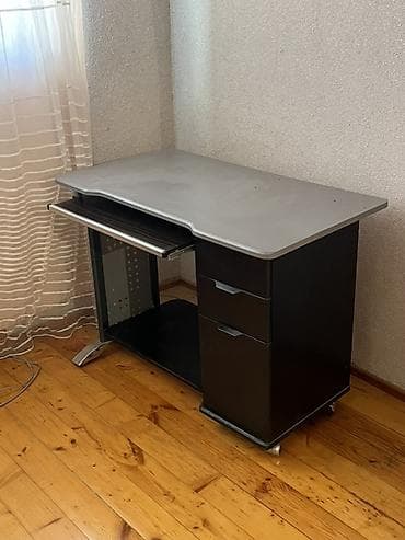 ref: Düz masa, Polkalı, Siyirməli, Metal — 1