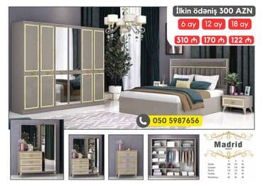 avanqart mebeller: 2 təknəfərlik çarpayı, Dolab, Termo, 2 tumba, Azərbaycan, Yeni — 12