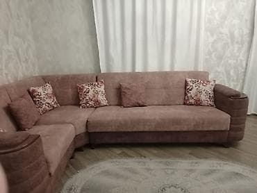 divan dəst: Künc divan, İşlənmiş, Bazalı, Parça, Çatdırılma yoxdur — 1