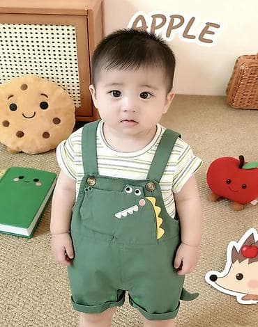 herbi usaq geyimleri: Uşaq dəsti, Oğlan üçün, 6 - 9 ay — 3