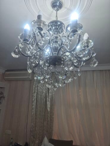 deko: Çılçıraq, 8 lampa, Xrustal — 2