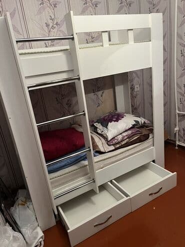 двуспальная кровать с подъемным механизмом: Oğlan və qız üçün, Çarpayı, Matras ilə, Siyirməli, MDF — 5